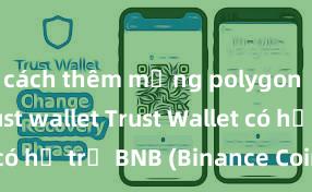 cách thêm mạng polygon vào ví trust wallet Trust Wallet có hỗ trợ BNB (Binance Coin) không?